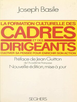 cover image of La formation culturelle des cadres et des dirigeants